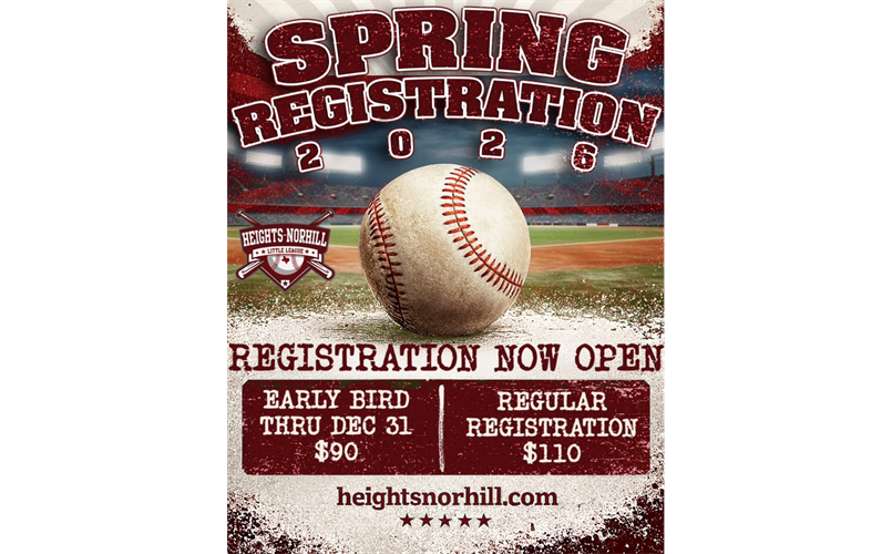 SPRING 2026 Baseball Registration